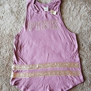 VS PINK mauve muscle tank : XS